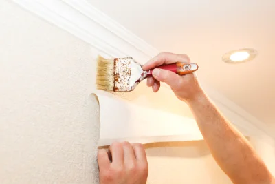 Pose de papier peint à Barésia-sur-l'Ain — revêtements muraux et toiles de verre